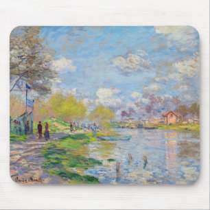 Claude Monet - Spring by the Seine Mouse Mat