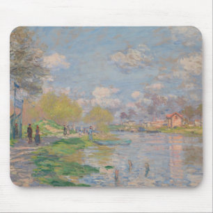 Claude Monet - Spring by the Seine Mouse Mat