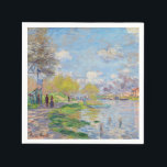 Claude Monet - Spring by the Seine Napkin<br><div class="desc">Spring by the Seine - Claude Monet,  1875</div>