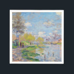 Claude Monet - Spring by the Seine Napkin<br><div class="desc">Spring by the Seine - Claude Monet,  1875</div>