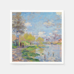 Claude Monet - Spring by the Seine Napkin