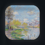 Claude Monet - Spring by the Seine Paper Plate<br><div class="desc">Spring by the Seine - Claude Monet,  1875</div>