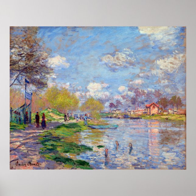 Claude Monet Spring by the Seine Poster (Front)