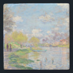 Claude Monet - Spring by the Seine Stone Coaster<br><div class="desc">Spring by the Seine - Claude Monet,  1875</div>
