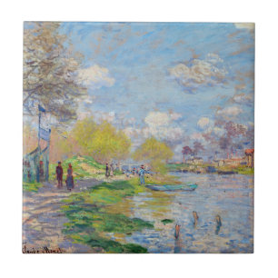 Claude Monet - Spring by the Seine Tile
