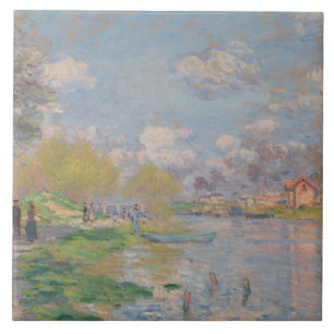 Claude Monet - Spring by the Seine Tile