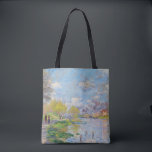 Claude Monet - Spring by the Seine Tote Bag<br><div class="desc">Spring by the Seine - Claude Monet,  1875</div>