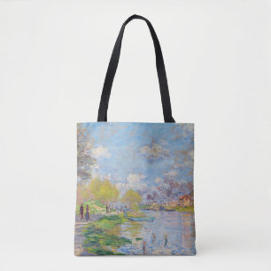 Claude Monet - Spring by the Seine Tote Bag