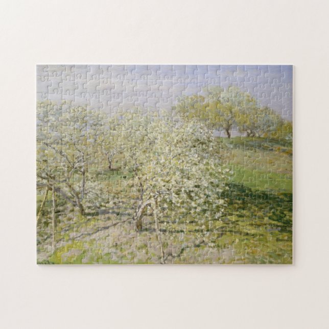 Claude Monet | Spring Fruit Trees in Bloom Jigsaw Puzzle (Horizontal)