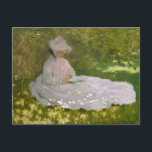 Claude Monet - Springtime Postcard<br><div class="desc">Springtime by Claude Monet, 1872. Claude Monet was a founder of French Impressionist painting, and the most consistent and prolific practitioner of the movement's philosophy of expressing one's perceptions before nature, especially as applied to plein-air landscape painting. The term "Impressionism" is derived from the title of his painting Impression, soleil...</div>