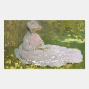 Claude Monet - Springtime Rectangular Sticker