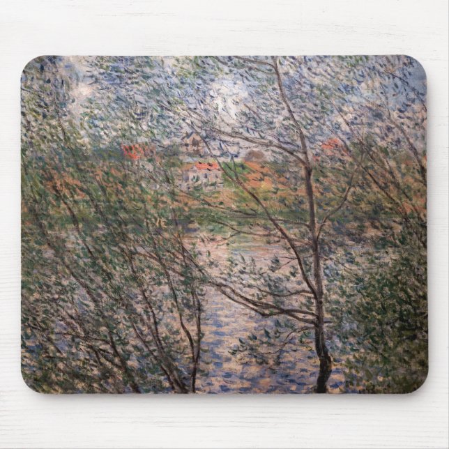 Claude Monet - Springtime through the branches Mouse Mat (Front)