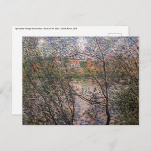 Claude Monet - Springtime through the branches Postcard