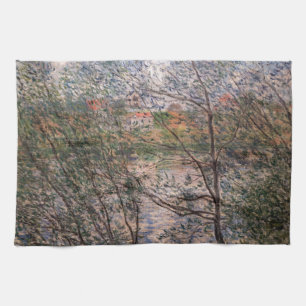Claude Monet - Springtime through the branches Tea Towel
