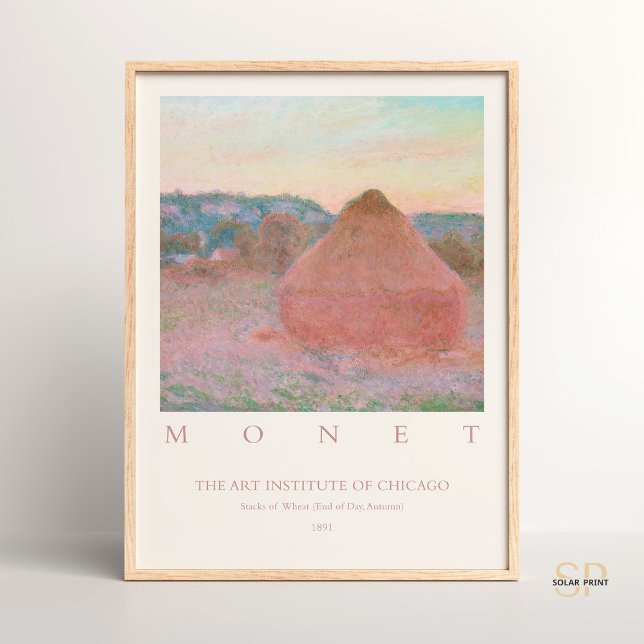 Claude Monet Stacks of Wheat End of Day Autumn Poster (Creator Uploaded)