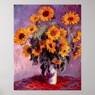 Claude Monet - Still life: Sunflowers Poster