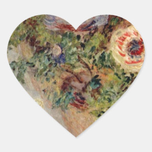 Claude Monet Still-Life with Anemone Destiny Gifts Heart Sticker