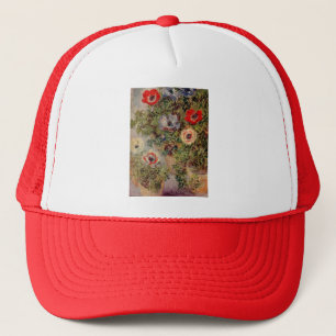 Claude Monet Still-Life with Anemone Destiny Gifts Trucker Hat