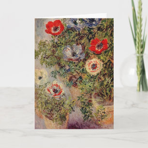 Claude Monet - Stilllife with Anemonies Holiday Card