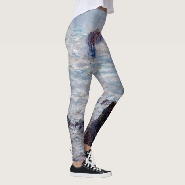 Claude Monet - Storm off the Belle-Ile Coast Leggings (Right)