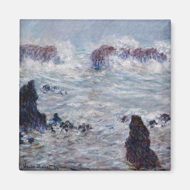 Claude Monet - Storm off the Belle-Ile Coast Magnet (Front)