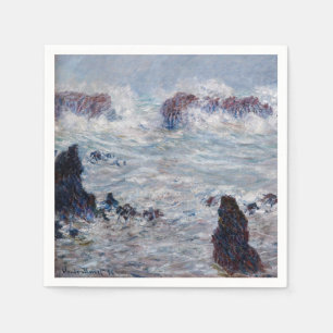 Claude Monet - Storm off the Belle-Ile Coast Napkin