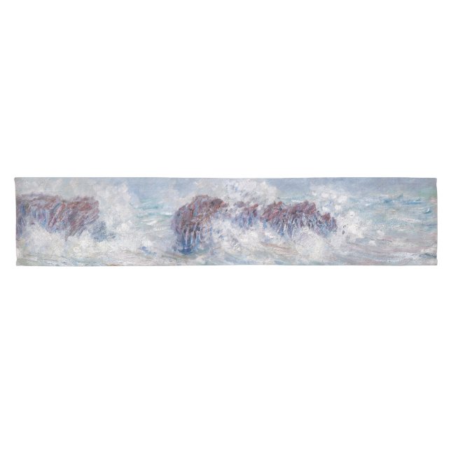 Claude Monet - Storm off the Belle-Ile Coast Short Table Runner (Horizontal)