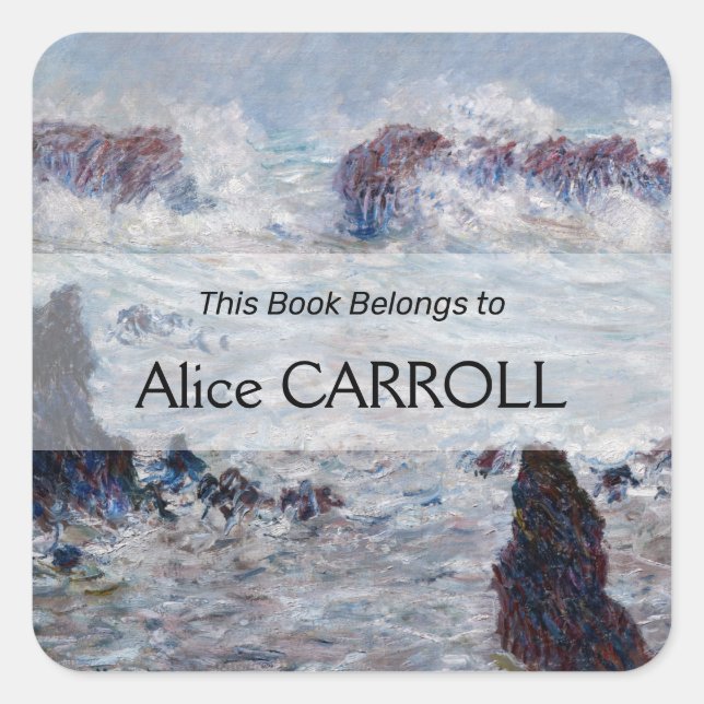 Claude Monet - Storm off the Belle-Ile Coast Square Sticker (Front)