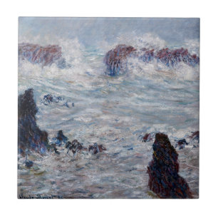 Claude Monet - Storm off the Belle-Ile Coast Tile