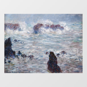 Claude Monet - Storm off the Belle-Ile Coast Window Cling