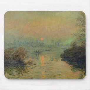 Claude Monet Sun Setting over the Seine Mouse Mat