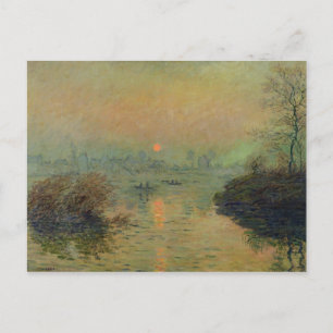 Claude Monet   Sun Setting over the Seine Postcard