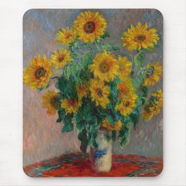 Claude Monet, Sunflower Mouse Mat (Front)