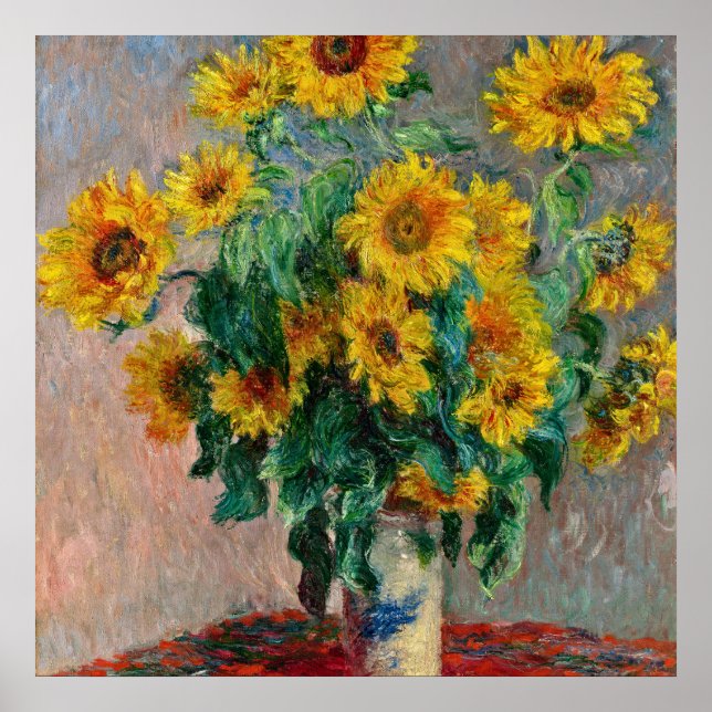 Claude Monet - Sunflowers Poster (Front)