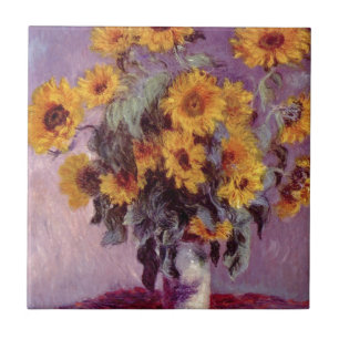 Claude Monet // Sunflowers Tile