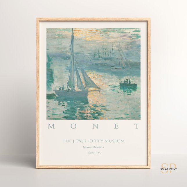 Claude Monet Sunrise, Marine Art Print Vintage (Creator Uploaded)