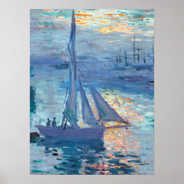 Claude monet Sunrise Marine Poster (Front)