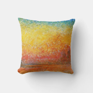 Claude Monet Sunset In Venice Impressionist Art Cushion