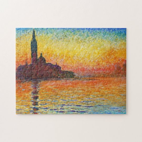 Claude Sunset In Venice Impressionist Art Jigsaw Puzzle Zazzle.co.uk