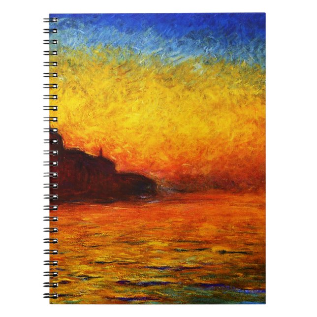 Claude Monet-Sunset in Venice Notebook (Front)
