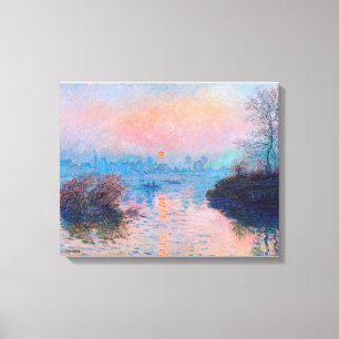 Claude Monet - Sunset On The Seine At Lavacourt Canvas Print