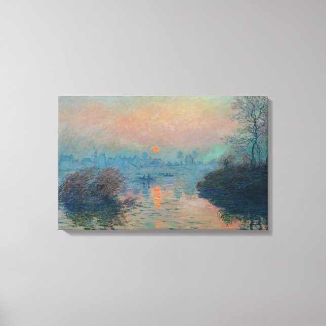 Claude Monet - Sunset on the Seine at Lavacourt Canvas Print (Front)