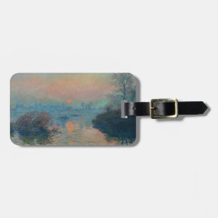 Claude Monet - Sunset on the Seine at Lavacourt Luggage Tag