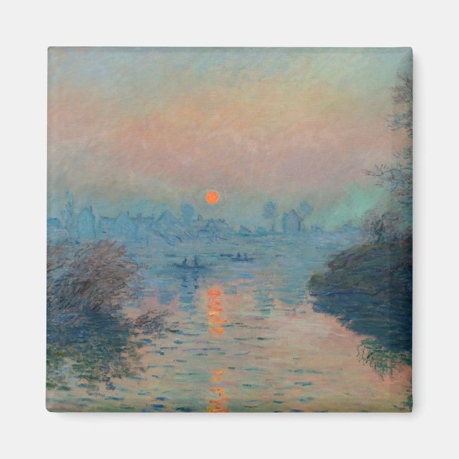 Claude Monet - Sunset on the Seine at Lavacourt Magnet (Front)