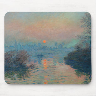 Claude Monet - Sunset on the Seine at Lavacourt Mouse Mat