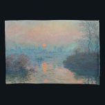 Claude Monet - Sunset on the Seine at Lavacourt Pillowcase<br><div class="desc">Sunset on the Seine at Lavacourt,  Winter Effect / Soleil couchant sur la Seine a Lavacourt,  effet d'hiver - Claude Monet,  Oil on Canvas, 1880</div>