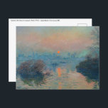Claude Monet - Sunset on the Seine at Lavacourt Postcard<br><div class="desc">Sunset on the Seine at Lavacourt,  Winter Effect / Soleil couchant sur la Seine a Lavacourt,  effet d'hiver - Claude Monet,  Oil on Canvas, 1880</div>