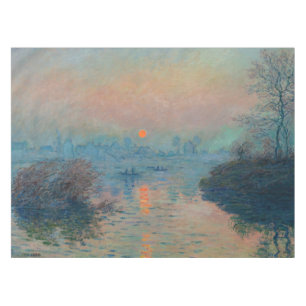 Claude Monet - Sunset on the Seine at Lavacourt Tablecloth