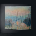 Claude Monet - Sunset on the Seine at Lavacourt Tapestry<br><div class="desc">Sunset on the Seine at Lavacourt,  Winter Effect / Soleil couchant sur la Seine a Lavacourt,  effet d'hiver - Claude Monet,  Oil on Canvas, 1880</div>