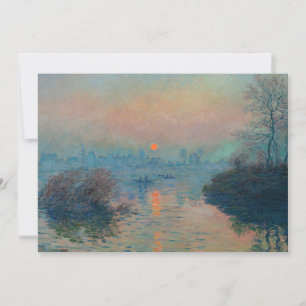 Claude Monet - Sunset on the Seine at Lavacourt Thank You Card